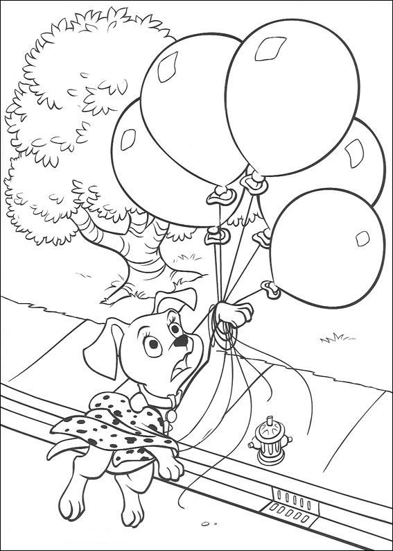 Plansa de colorat cu 102 Dalmatieni 11 13
